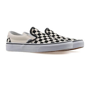NWT Vans Men's Checkerboard Skate Shoes, Black/White--SZ 12 US Women/10.5 US Men